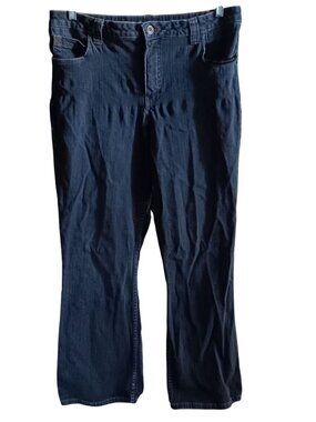 L.A. Blues Womens 16W 34x30 Jeans Dark Wash Bootcut Jeans Embroidered Pockets